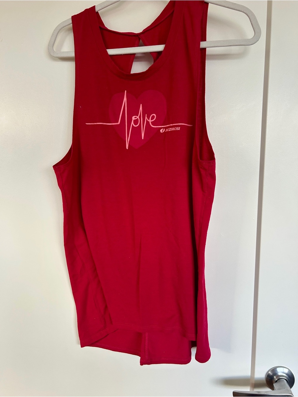 Jazzercise Love Graphic Red Sleeveless Women's Tank Top